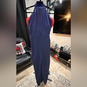 Fashion Nova Navy Backless Dress